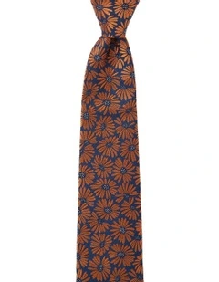 Calendula Silk Tie In Orange