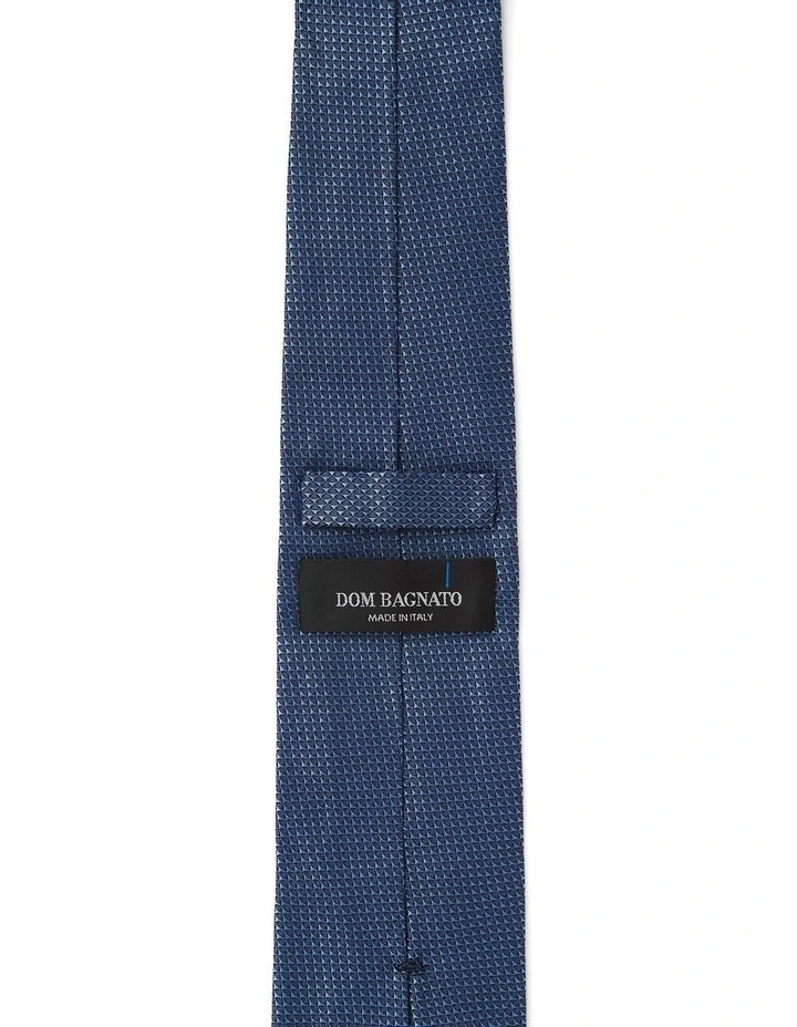 Triangoli Silk Tie In Blue image 2