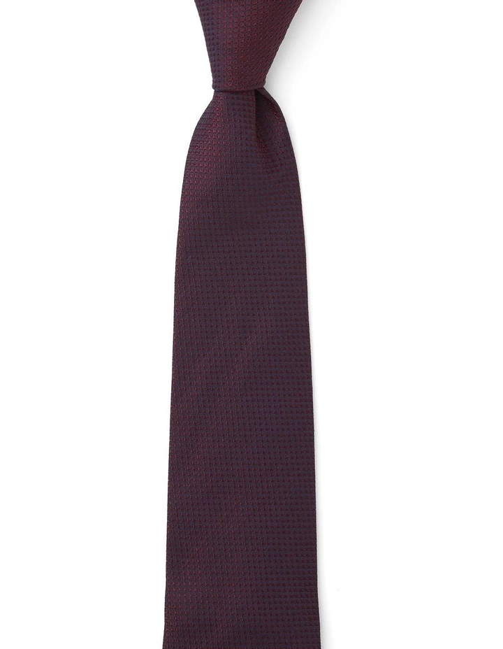 Triangoli Silk Tie In Burgandy image 1