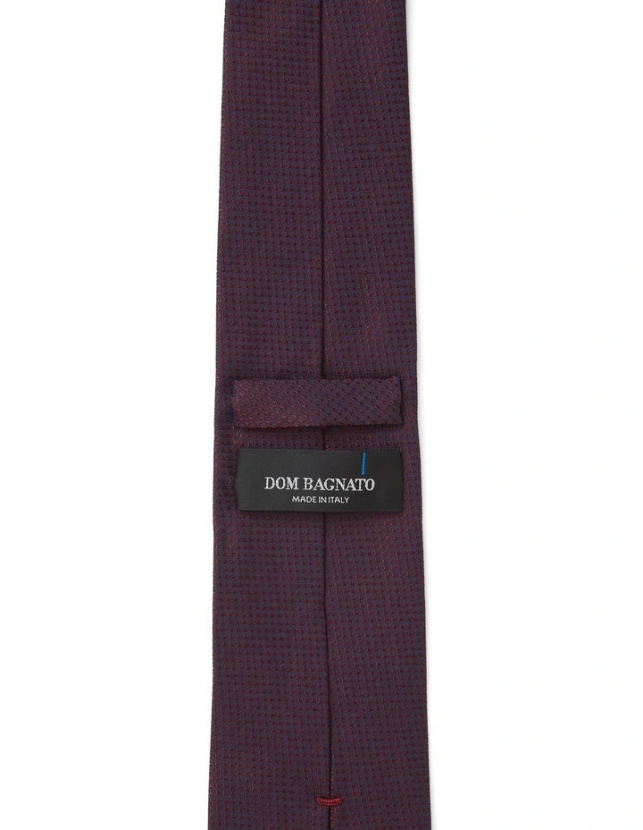 Triangoli Silk Tie In Burgandy image 2