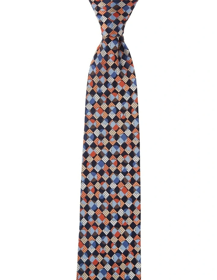 Cerchi Silk Tie in Orange image 1