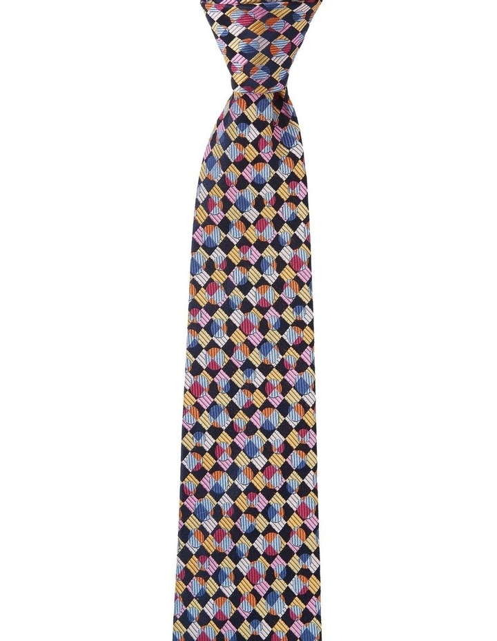 Cerchi Silk Tie in Yellow image 1