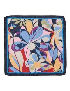 Collage Silk Pochette In Multi Colors