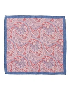 Lino Paisley Silk Pochette In Rose