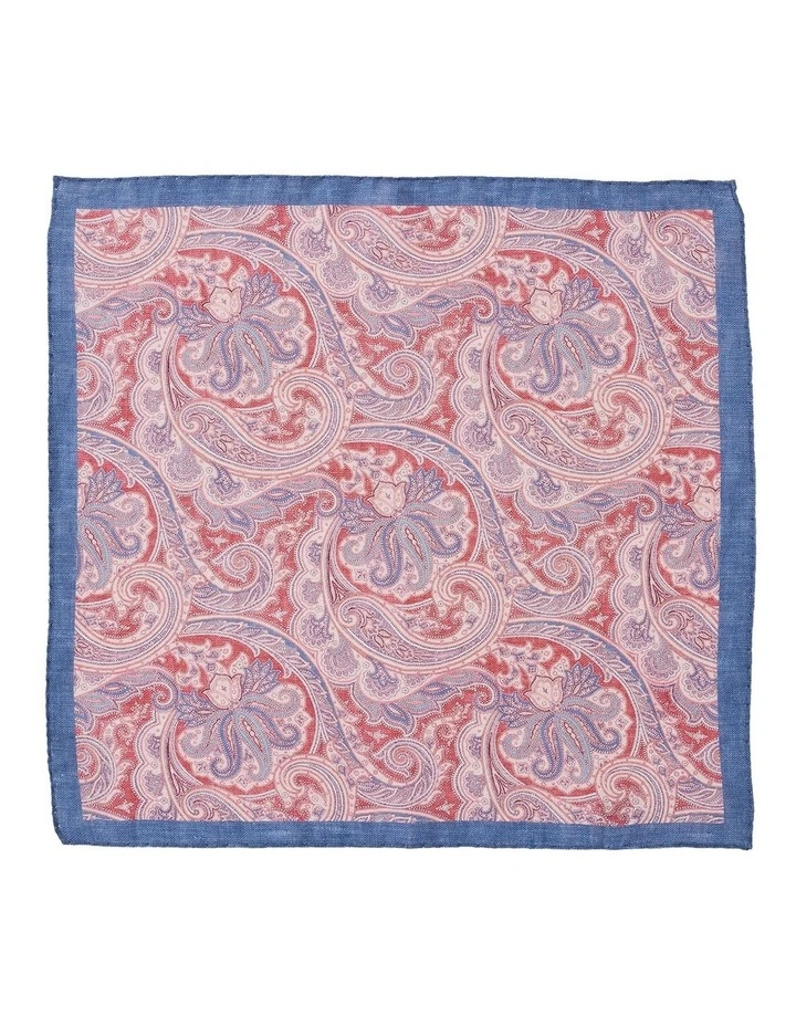 Lino Paisley Silk Pochette In Rose image 1