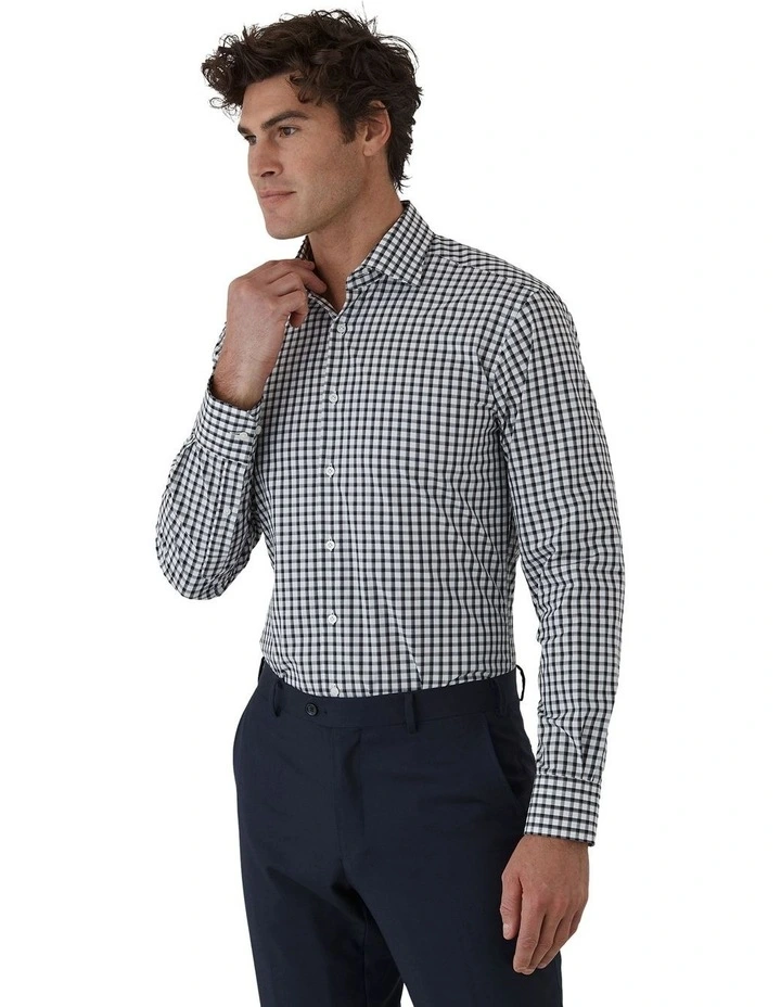 Marcell Tailored Fit Shirt in Black image 3