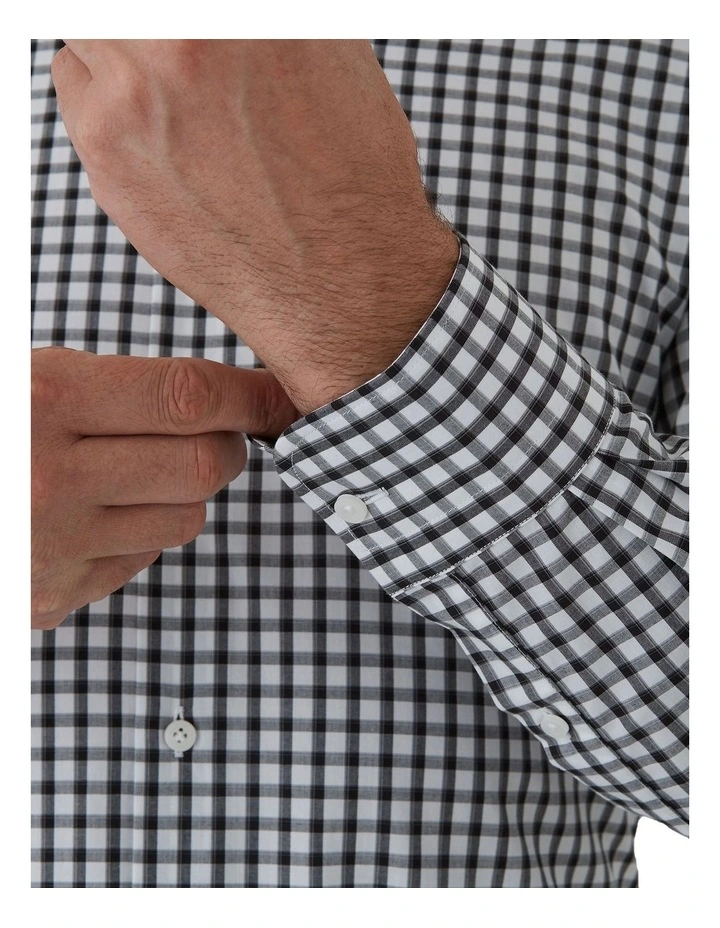 Marcell Tailored Fit Shirt in Black image 4
