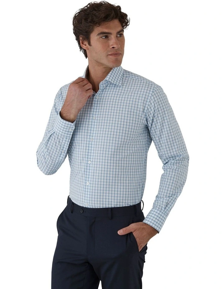 Marcell Tailored Fit Shirt in Light Blue image 3