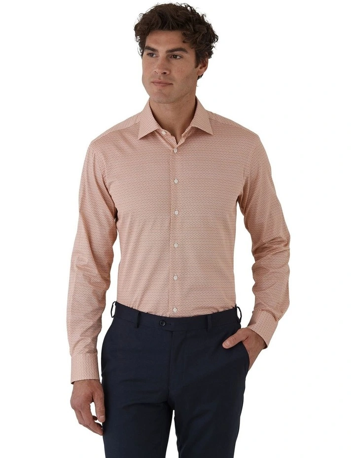 Marcell Tailored Fit Shirt in Orange image 1