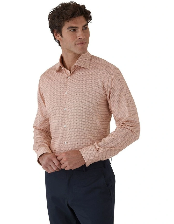 Marcell Tailored Fit Shirt in Orange image 3