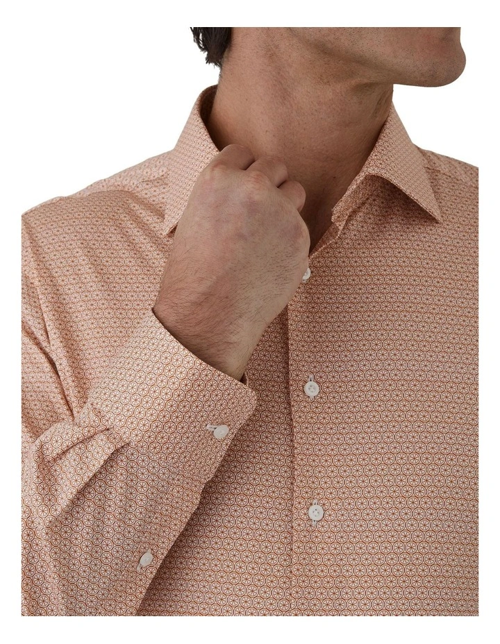 Marcell Tailored Fit Shirt in Orange image 4