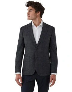 Lorenzo Tailored Fit Sports Jacket in Black