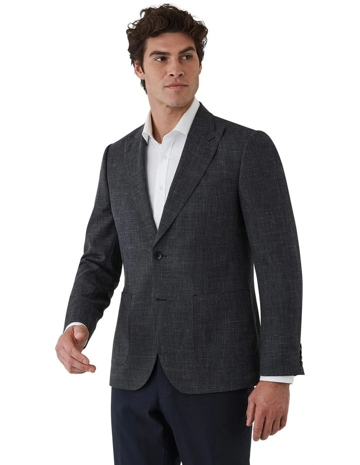 Lorenzo Tailored Fit Sports Jacket in Black image 3