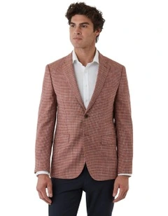 Angelo Tailored Fit Sports Jacket in Orange