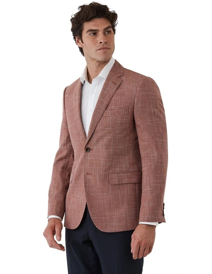 Angelo Tailored Fit Sports Jacket in Orange image 3
