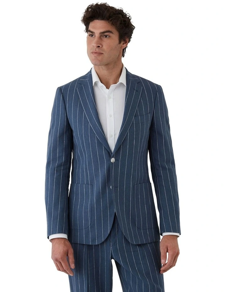 Daniele Tailored Fit Sports Jacket in Navy image 1