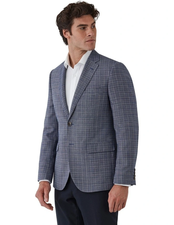 Angelo Tailored Fit Sports Jacket in Blue image 3