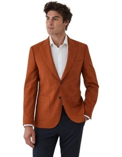 Lorenzo Tailored Fit Sports Jacket In Orange