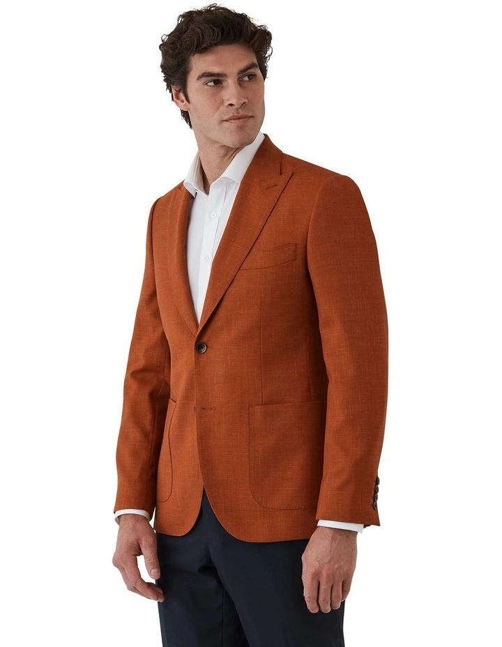 Lorenzo Tailored Fit Sports Jacket In Orange image 3