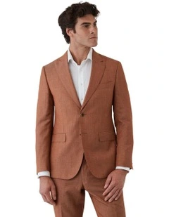 Alessio Tailored Fit Jacket in Orange