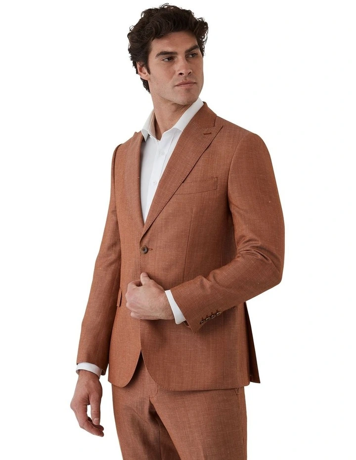 Alessio Tailored Fit Jacket in Orange image 3