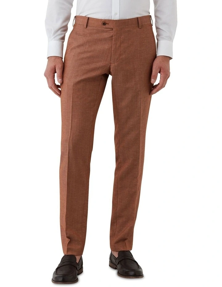 Fabio Tailored Fit Trouser in Orange image 1