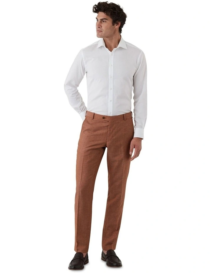 Fabio Tailored Fit Trouser in Orange image 3