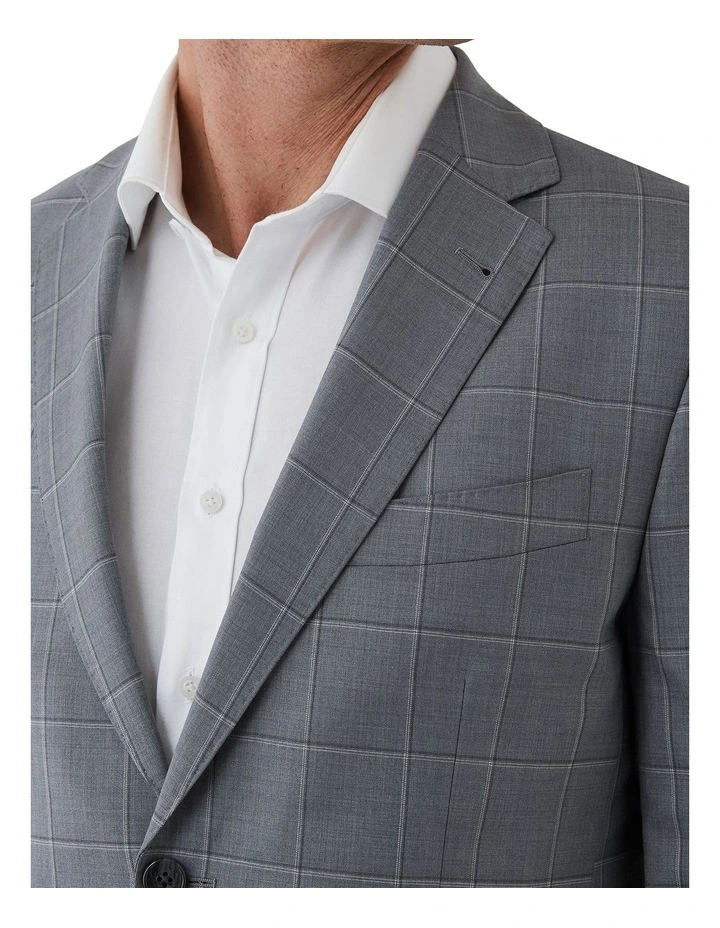 Stefano Tailored Fit Jacket in Light Grey image 3