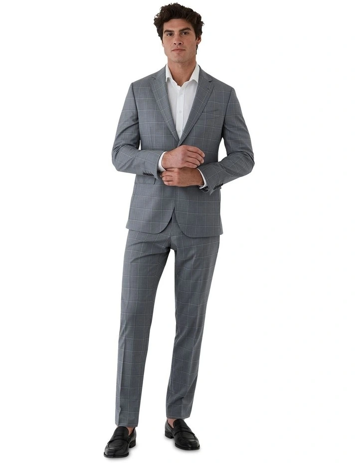 Stefano Tailored Fit Jacket in Light Grey image 4