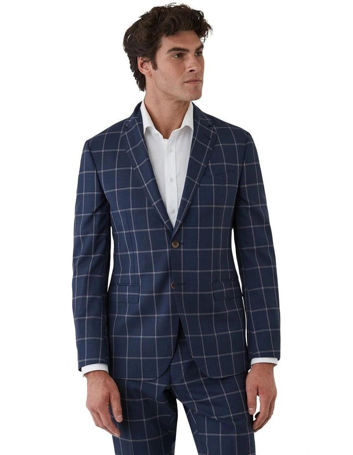 Stefano Tailored Fit Jacket in Navy image 1