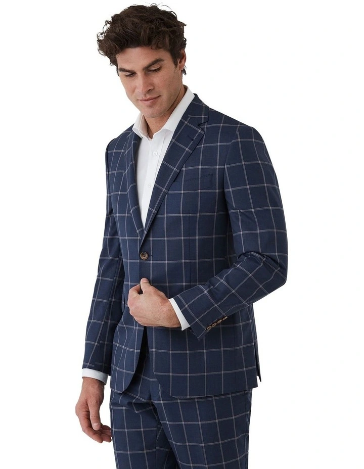 Stefano Tailored Fit Jacket in Navy image 3