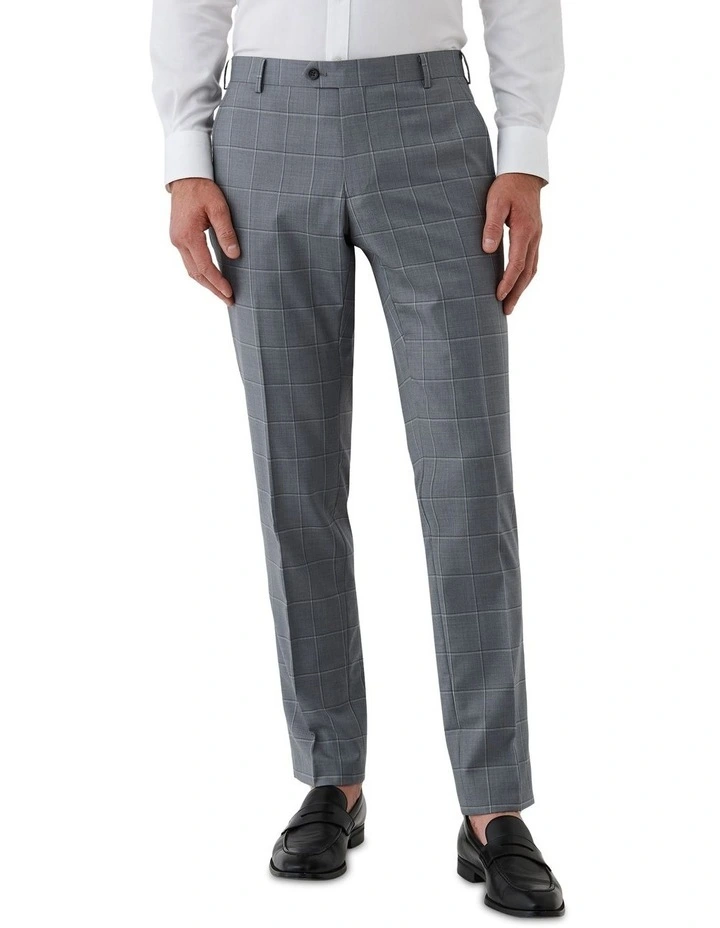 Fabio Tailored Fit Trouser in Light Grey image 1