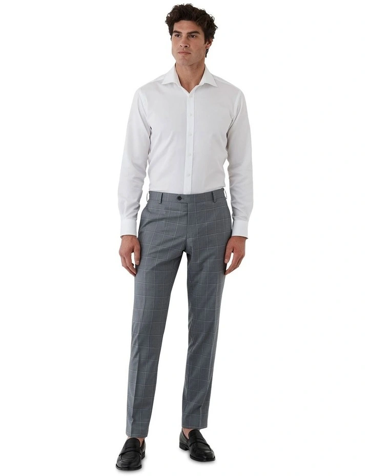 Fabio Tailored Fit Trouser in Light Grey image 3