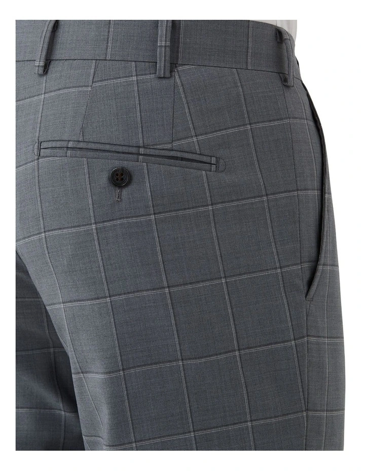Fabio Tailored Fit Trouser in Light Grey image 4