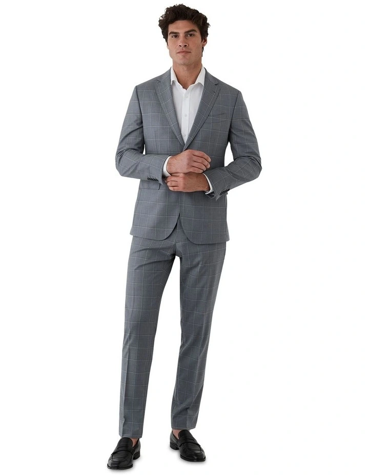 Fabio Tailored Fit Trouser in Light Grey image 5