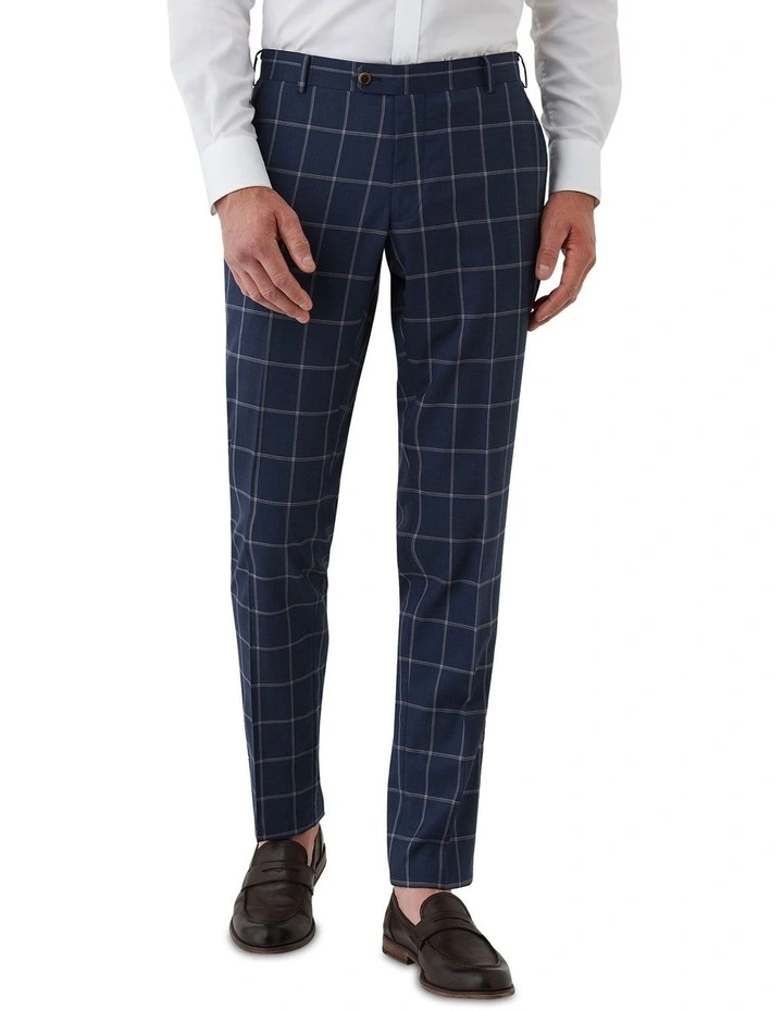 Fabio Tailored Fit Trouser in Navy image 1