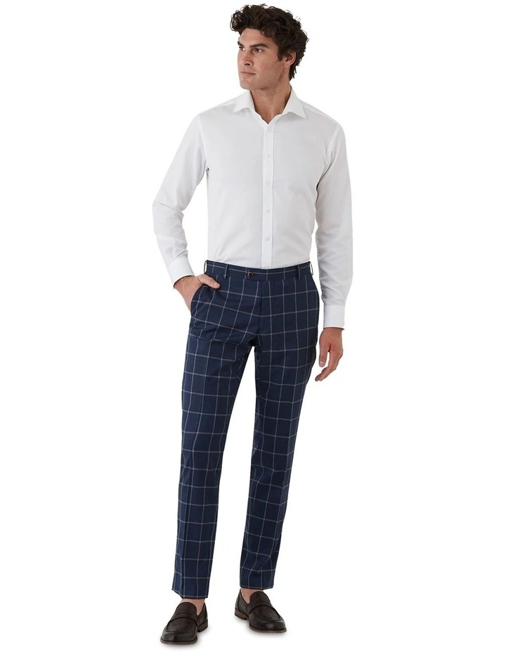 Fabio Tailored Fit Trouser in Navy image 3