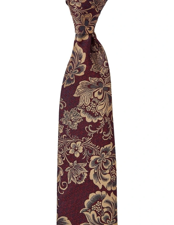 Florentine Silk Tie in Red image 1