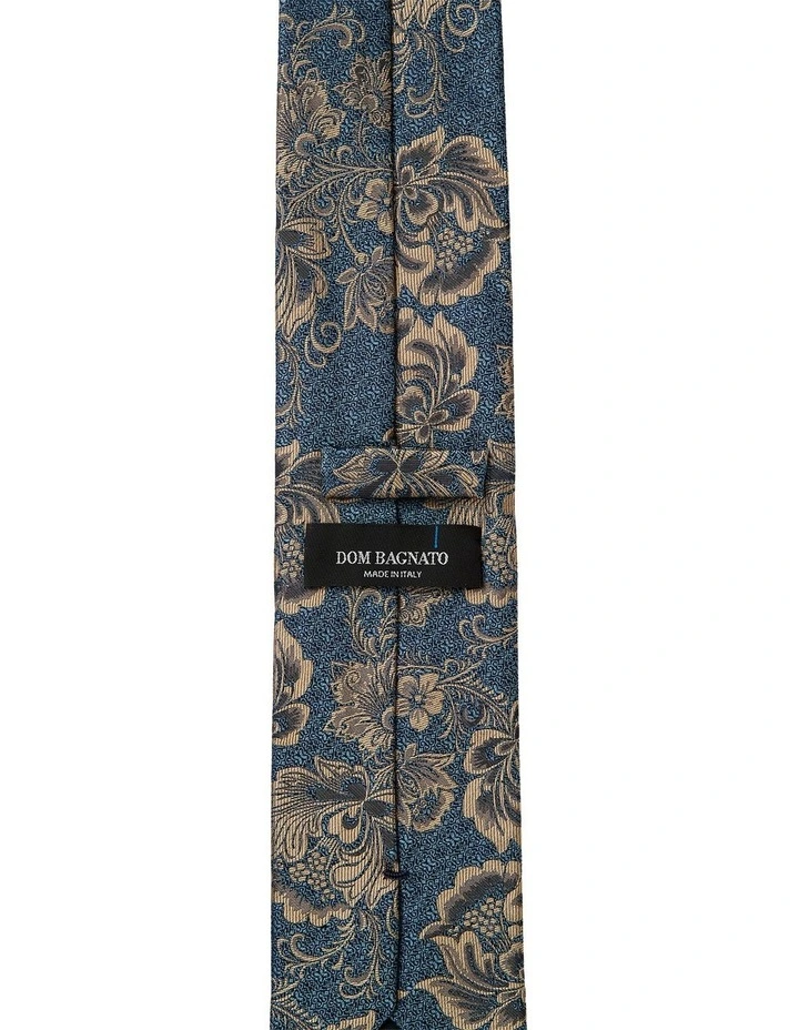 Florentine Silk Tie in Teal image 2