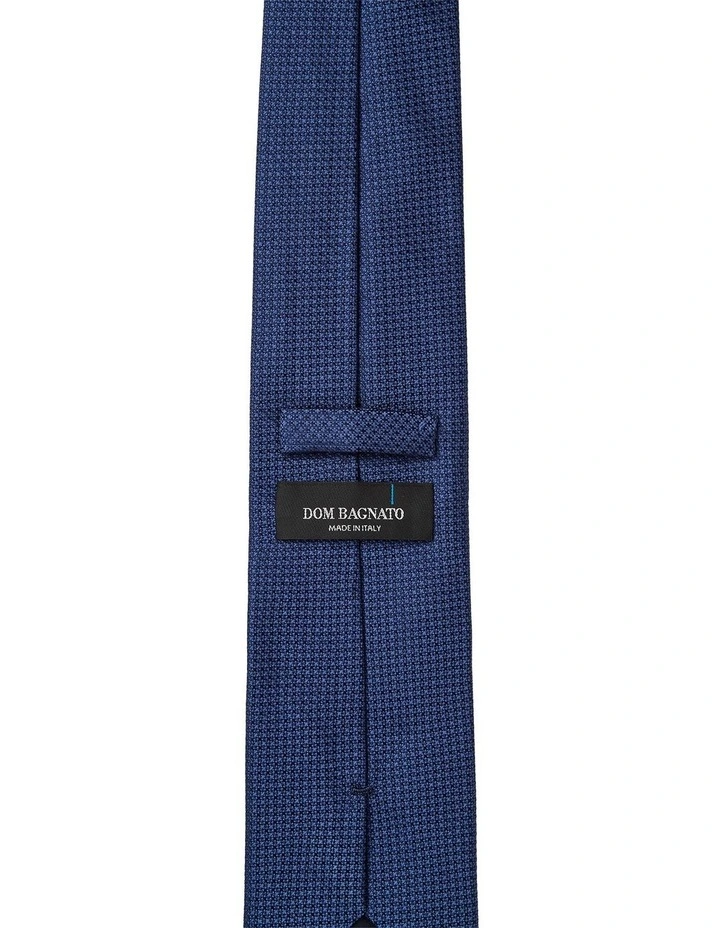 Intrecciato Silk Tie in Navy image 2