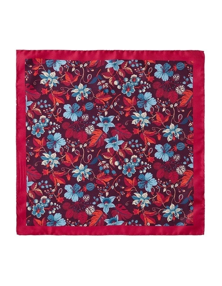 Passiflora Pochette Silk Pocket Squares in Wine image 1