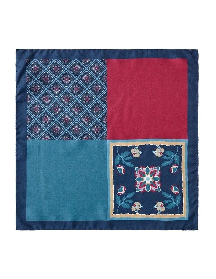 4-Way Piazza Silk Pochette Pocket Squares in Navy image 1