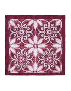 Mosiac Silk Pochette In Wine