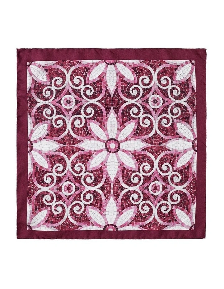 Mosiac Silk Pochette In Wine image 1