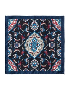 Foglio Silk Pochette In Navy