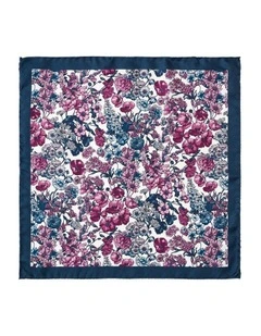 Flora Silk Pochette In Wine