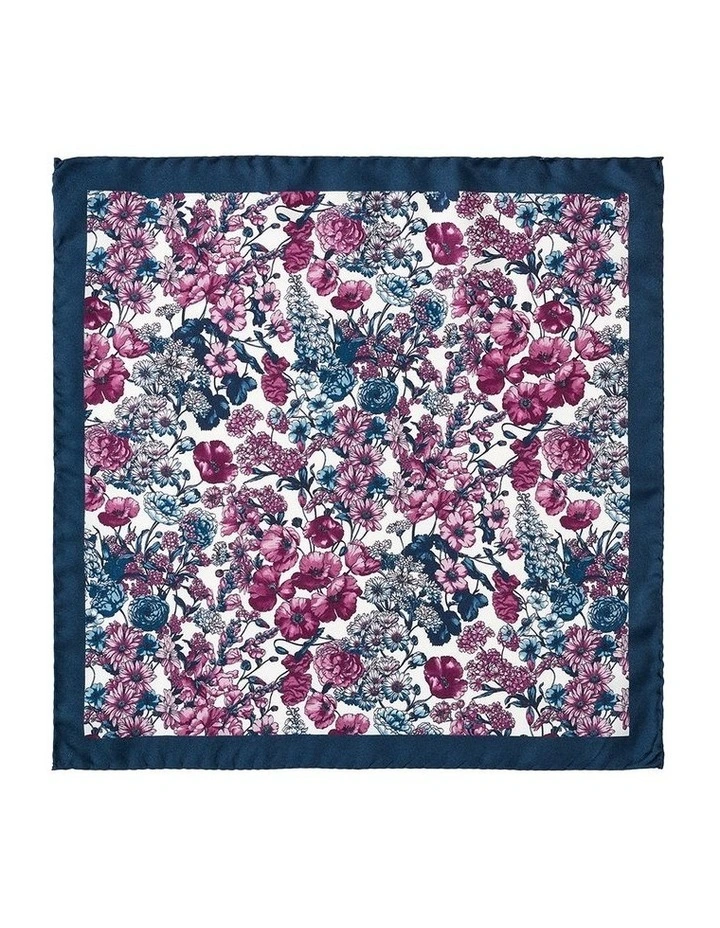 Flora Silk Pochette In Wine image 1