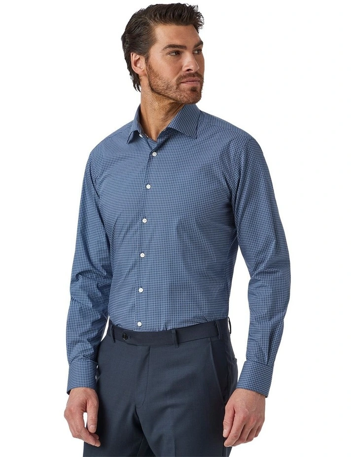 Marcell Tailored Fit Shirt in Navy image 4