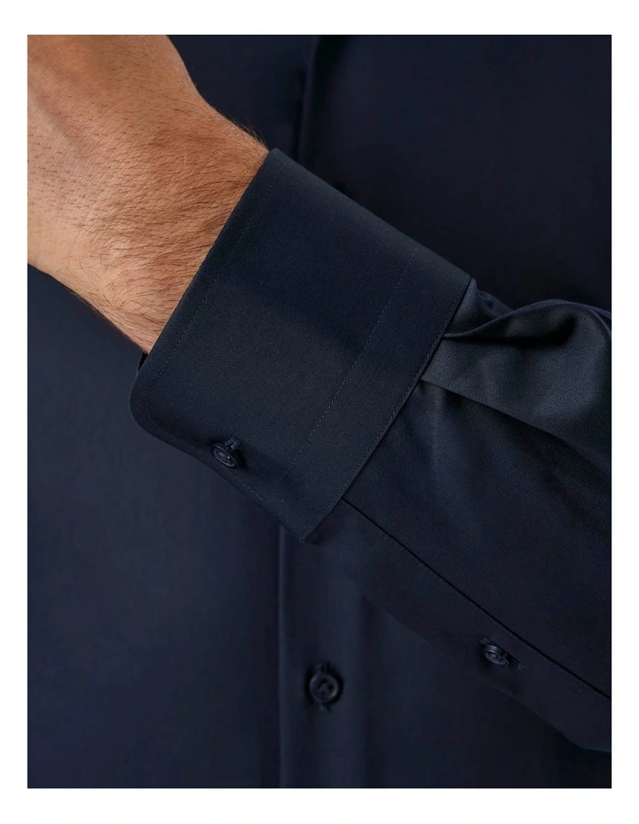 Marcell Tailored Fit Shirt in Dark Navy image 2