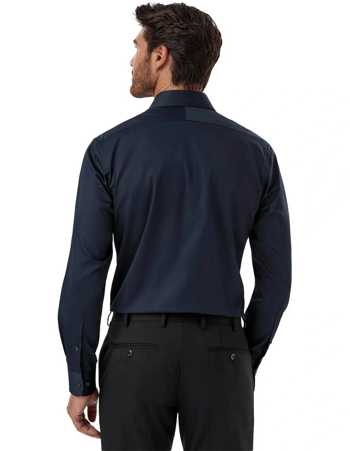 Marcell Tailored Fit Shirt in Dark Navy image 3